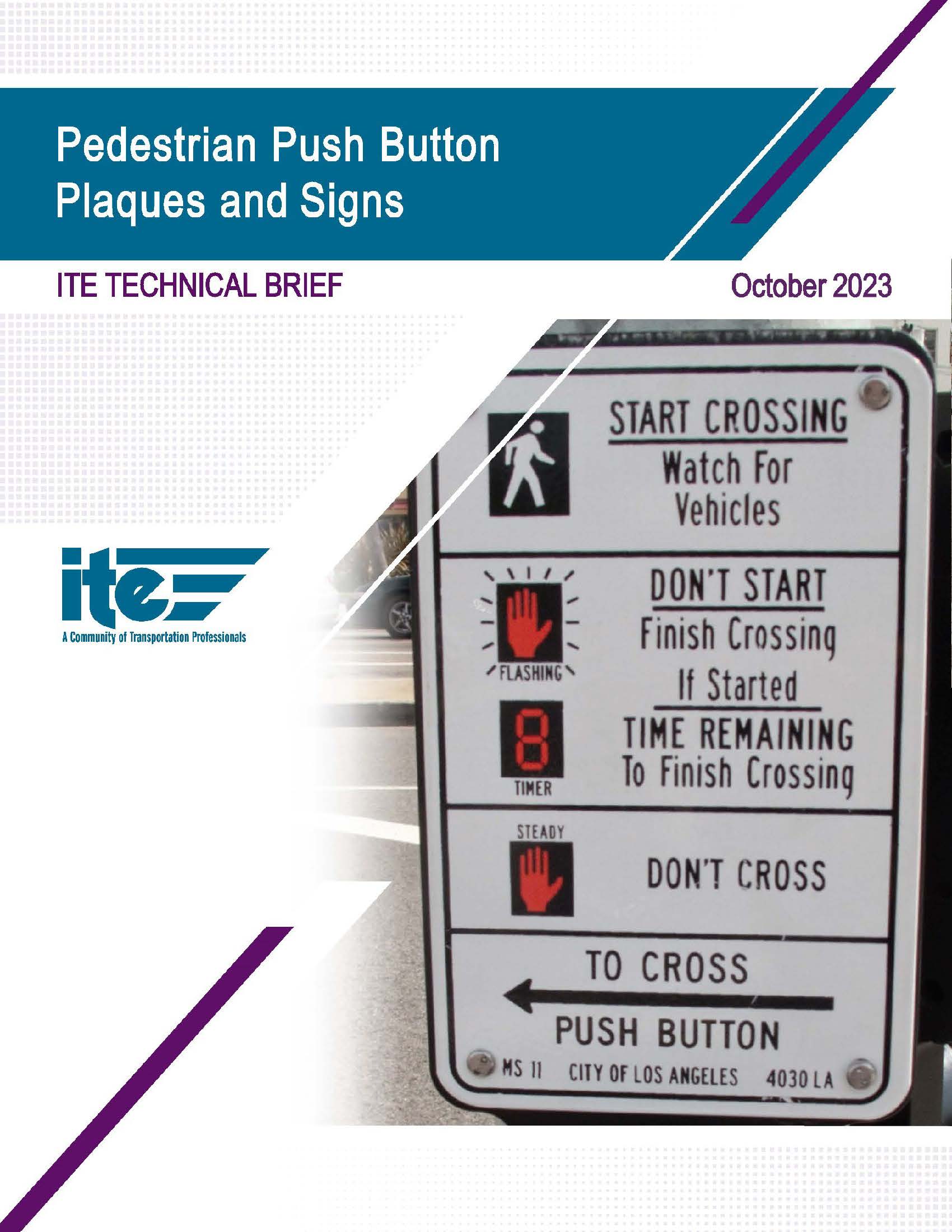 Pedestrian Push Button Plaques and Signs